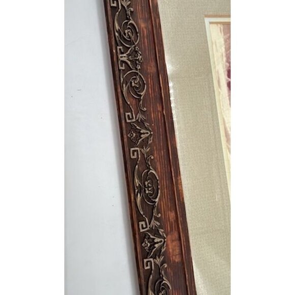 Antique Ornate Wood Frame With Intricate Carved Details 16.5"x13.5" Rustic Brown - Picture 4 of 16